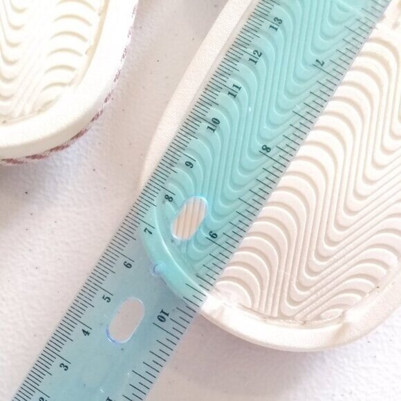 NWOT! Women's House Bath Slippers - Pink & White Stripes - S app 9.5" Length - Picture 6 of 8